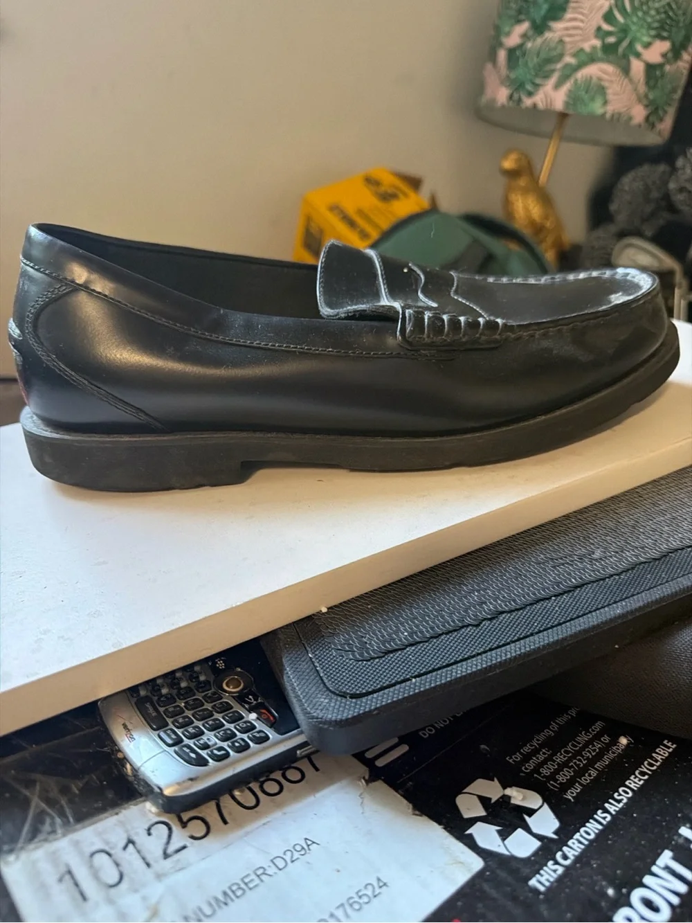 Classic Black Leather Penny Loafers for Men